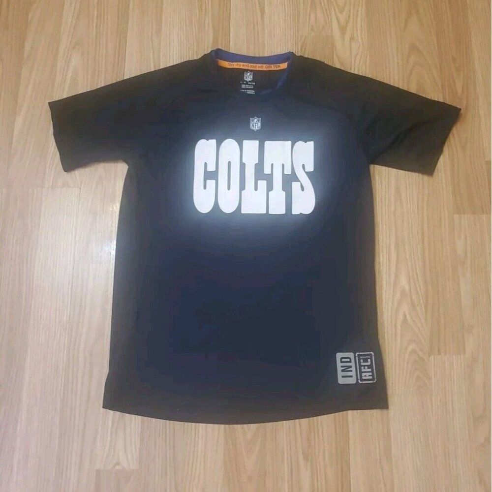 NFL Indianapolis Colts Black Short Sleeve Performance T-Shirt Youth Large 14/16